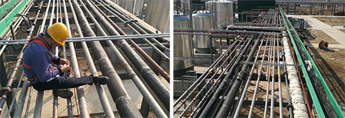 烯烃部管道电伴热保温